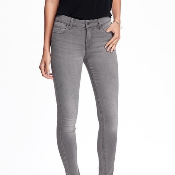 Old Navy Pants - Mid-Rise Gray-Wash Rockstar Super Skinny Jeans